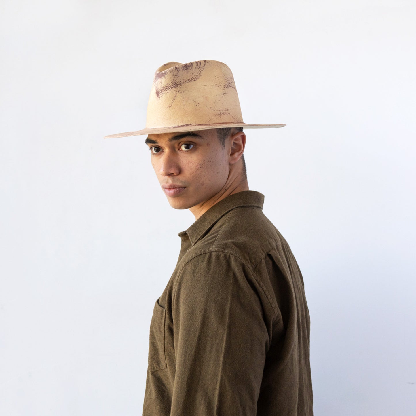 NORMA lapin cream marble waxed brown