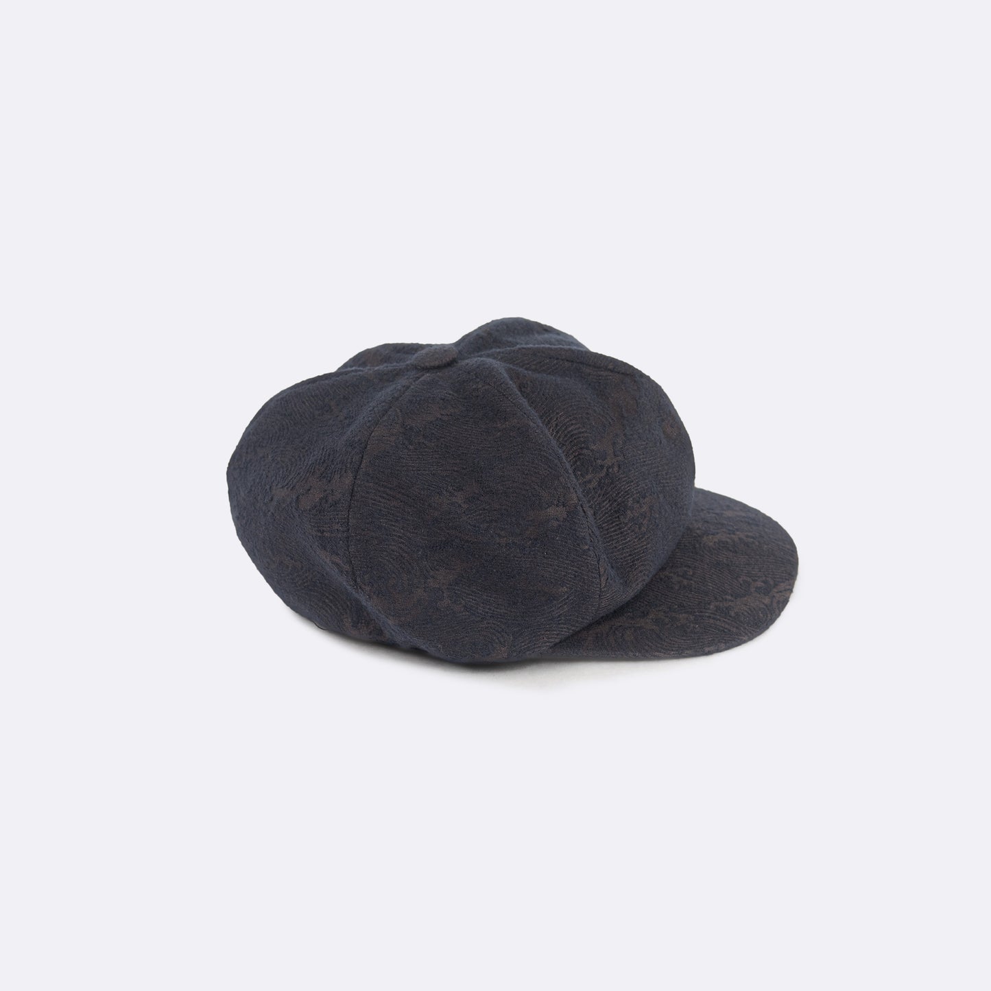 PAULA wool/silk black damask