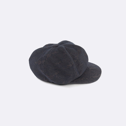 PAULA wool/silk black damask