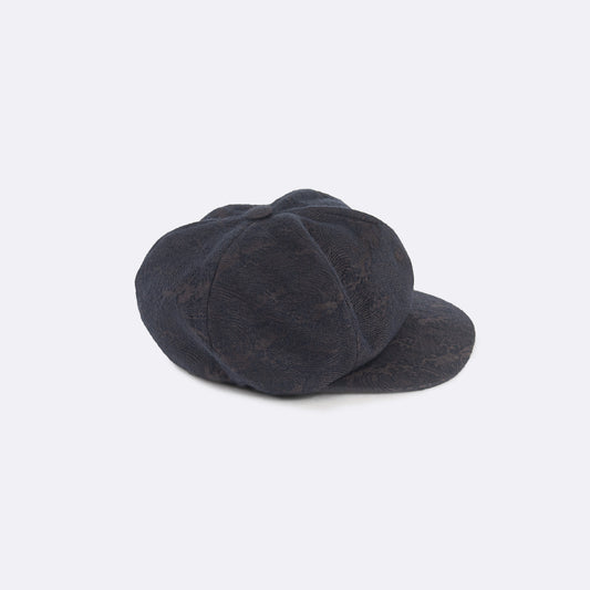 PAULA wool/silk black damask