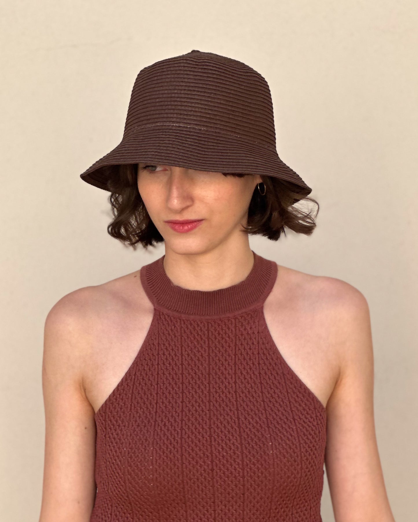 BUCKET STRAW T BROWN